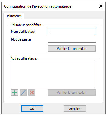 Menu Accueil Exécution Automatique config