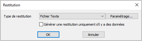 Restitution en mode automatique