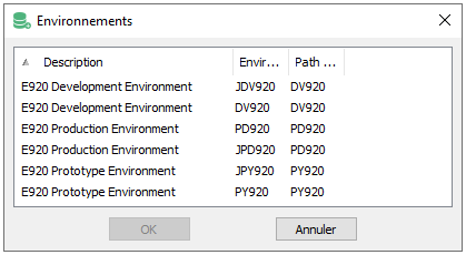 MMD Pour les sources de données de type JDE