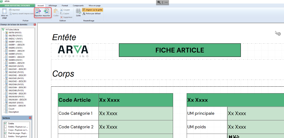 NFAR Editeur de rapport 1