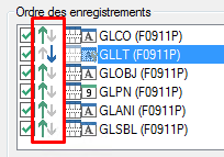 SDC Ordre des enregistrements sélection 1